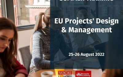 SUMMER TRAINING FOR FUNDING | EU Projects’ Design and Management | 25-26 August 2022