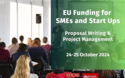 TRAINING | EU Funding Opportunities for SMEs and Start Ups: Project Design and Management | 24-25 October 2024